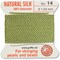 Griffin Silk Bead Cord Perlseide – Size 14 (1.02mm) – 2 Meters per Card – Stainless Steel Needle Attached – for Knotting Pearls, Gemstones, Crystals and Beads